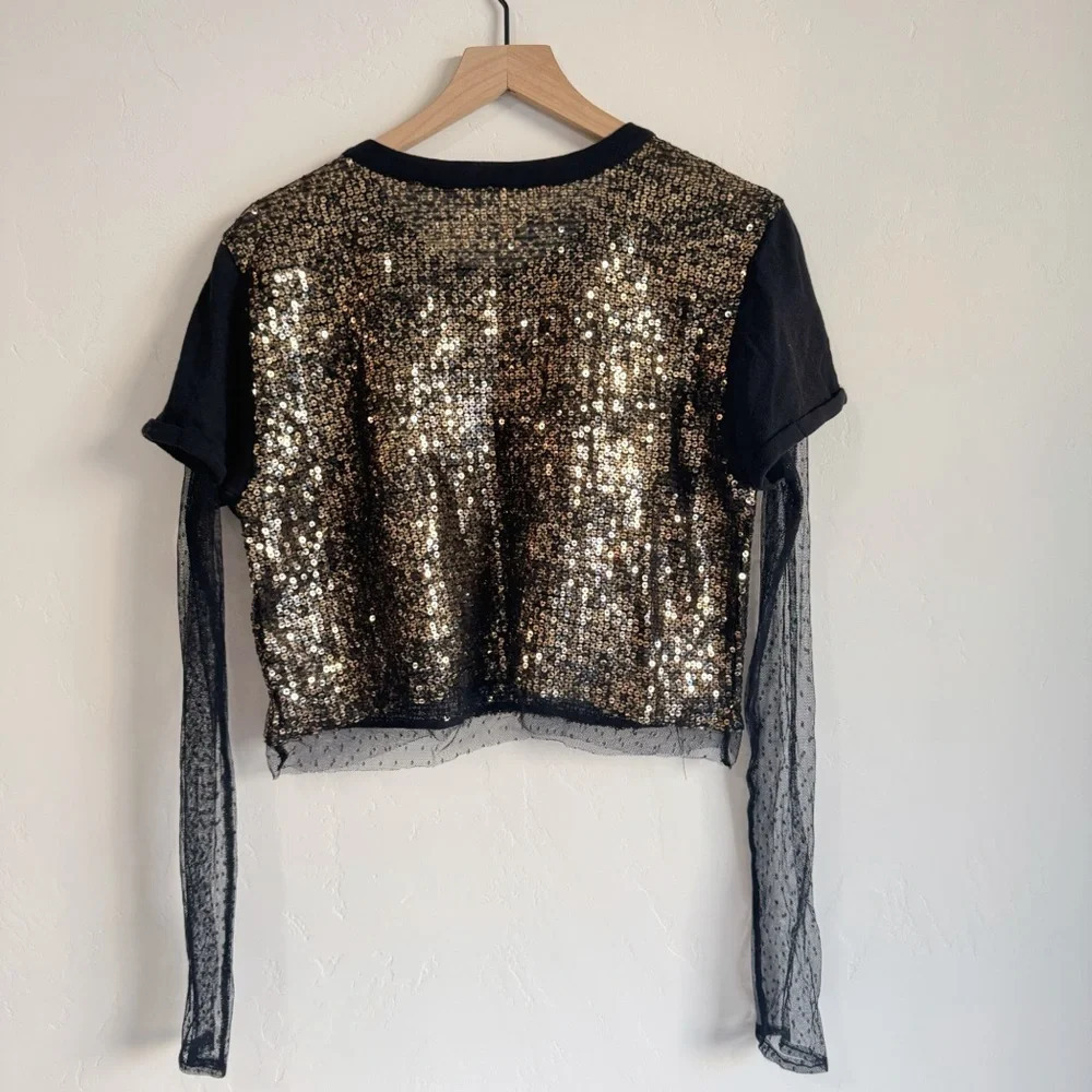 NWT Free People Life of the Party Twofer Embellished Sequins Mesh Top
Size S - Picture 8 of 9